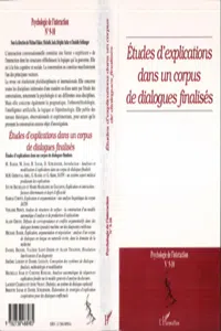 ETUDES D'EXPLICATIONS DANS UN CORPUS DE DIALOGUES FINALISE_cover