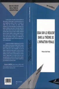 Essai sur le résultat dans la théorie de l'infraction pénale_cover