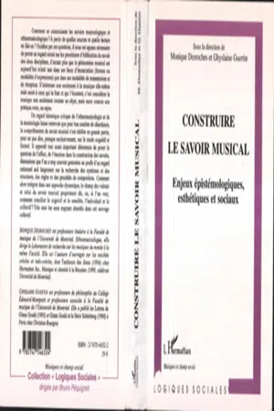 Construire le savoir musical