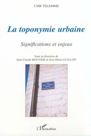 LA TOPONYMIE URBAINE