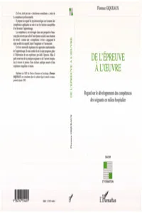 DE L'ÉPREUVE À L'ŒUVRE_cover