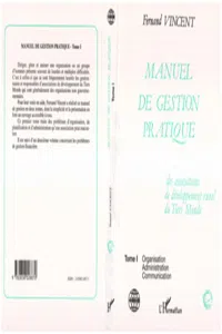 Manuel de gestion pratique des associations de développement rural du Tiers Monde_cover