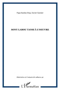 Sony Labou Tansi à l'oeuvre_cover