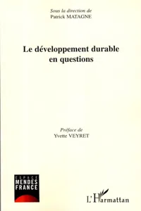 Le développement durable en questions_cover