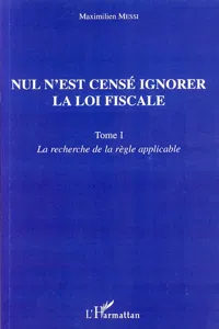 Nul n'est censé ignorer la loi fiscale_cover