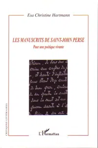 Les manuscrits de Saint-John Perse_cover