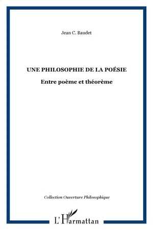 Une Philosophie de la poésie