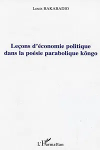 Leçons d'économie politique dans la poésie parabolique kôngo_cover