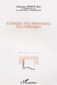 Ethique des pratiques en chirurgie_cover