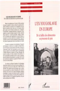 L'ex-Yougoslavie en Europe_cover