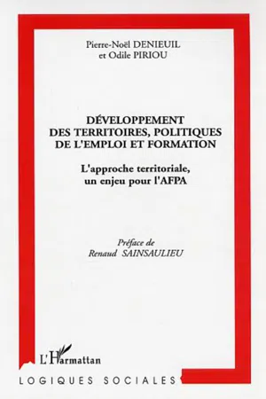 Développement des territoires, politiques de l'emploi et formation