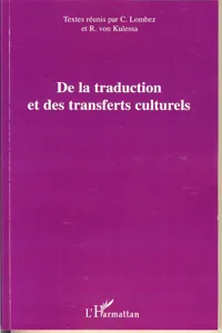 De la traduction et des transferts culturels_cover