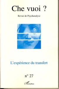 L'expérience du transfert_cover