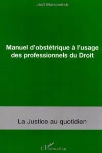 Manuel d'obstétrique à l'usage des professionnels du Droit_cover