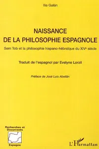 Naissance de la philosophie espagnole_cover