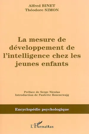 La mesure du développement de l'intelligence chez les jeunes enfants