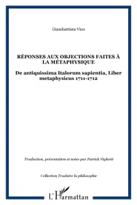 Réponses aux objections faites à la métaphysique_cover