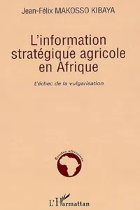 L'information stratégique agricole en Afrique_cover