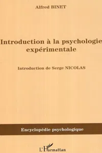 Introduction à la psychologie expérimentale_cover