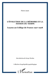 L'évolution de la mémoire et la notion du temps_cover