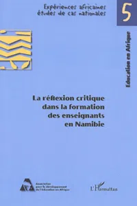 La réflexion critique dans la formation des enseignants en Namibie_cover