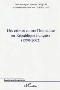 Des crimes contre l'humanité en République française_cover