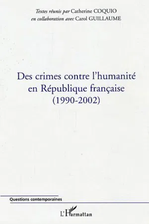 Des crimes contre l'humanité en République française