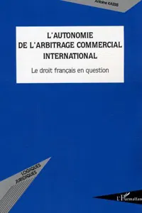 L'autonomie de l'arbitrage commercial international_cover