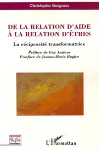 De la relation d'aide à la relation d'êtres_cover