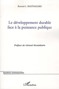 Le développement durable face à la puissance publique_cover