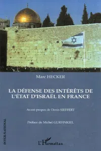 La défense des intérêts de l'état d'Israël en France_cover