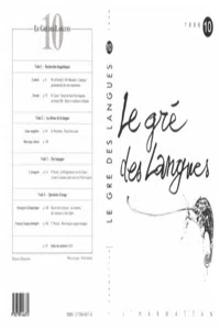 Le gré des langues n°10_cover