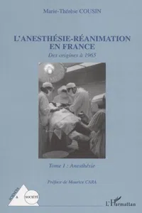 L'anesthésie-réanimation en France_cover