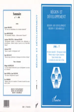 REGION ET DEVELOPPEMENT N°7