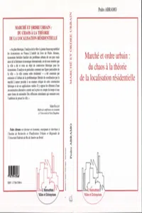 MARCHÉ ET ORDRE URBAIN : DU CHAOS A LA THEORIE DE LA LOCALIS_cover