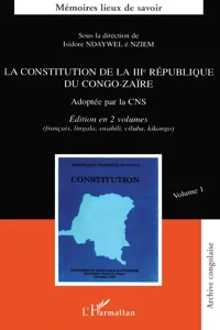 LA CONSTITUTION DE LA IIIème RÉPUBLIQUE DU CONGO-ZAÏRE_cover