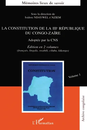 LA CONSTITUTION DE LA IIIème RÉPUBLIQUE DU CONGO-ZAÏRE