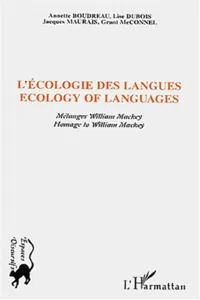 ECOLOGIE DES LANGUES - ECOLOGY OF LANGUAGES_cover