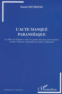 L'Acte manqué paranoïaque_cover