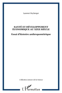 Santé et développement économique au XIXe siècle_cover