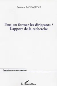 PEUT-ON FORMER LES DIRIGEANTS ?_cover