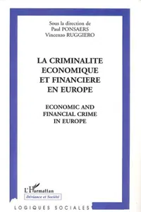 LA CRIMINALITE ECONOMIQUE ET FINANCIERE EN EUROPE_cover