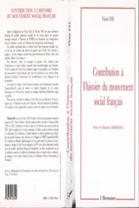 Contribution à l'histoire du mouvement social français_cover