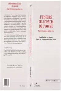 HISTOIRE DES SCIENCES DE L'HOMME_cover