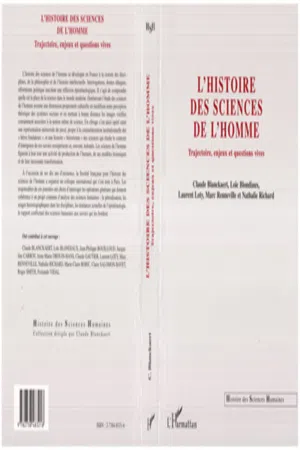 HISTOIRE DES SCIENCES DE L'HOMME