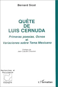 Quête de Luis Cernuda_cover