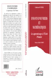 ENFANTS D'OUVRIER ET MATHÉMATIQUES_cover