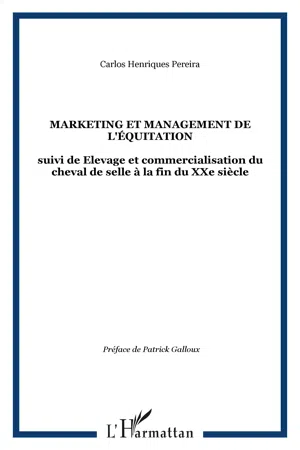 MARKETING ET MANAGEMENT DE L'ÉQUITATION