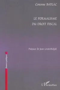 LE FORMALISME DU DROIT FISCAL_cover