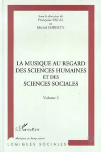 La musique au regard des sciences humaines et des sciences sociales_cover